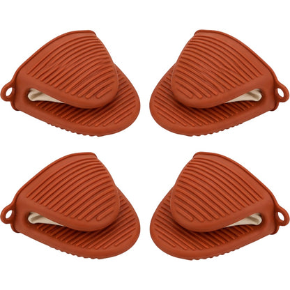 Nvvk Silicone Pinch Oven Mitts Set of 4 Rust - Product view