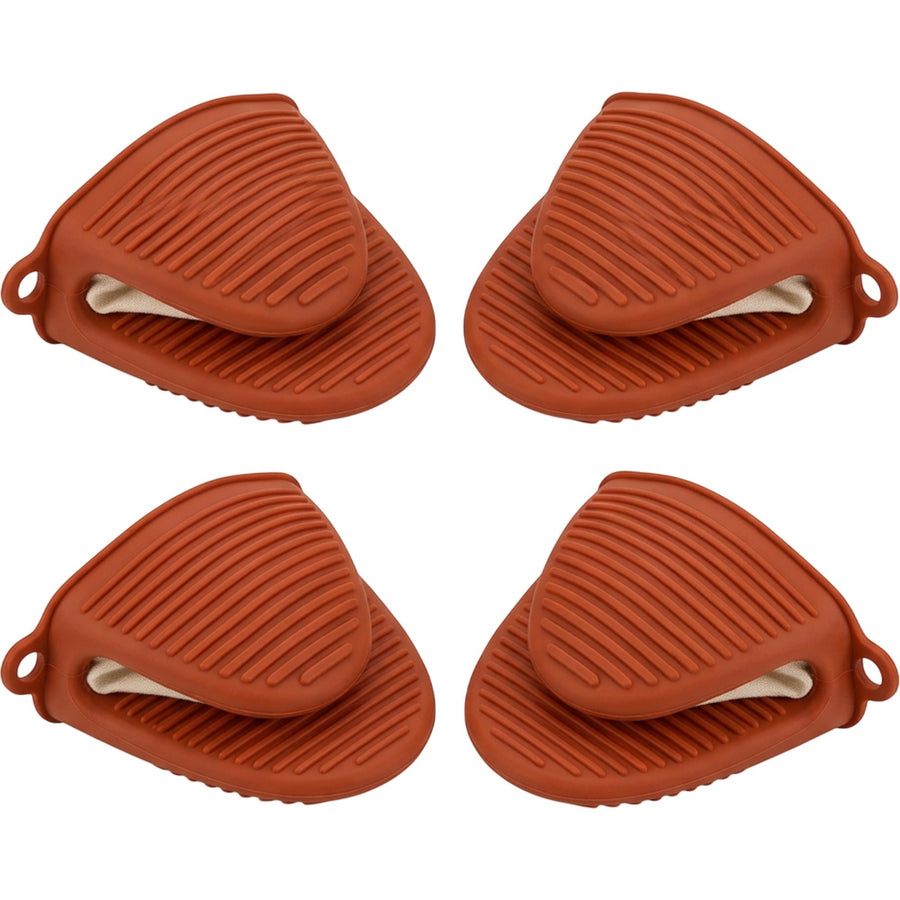 Nvvk Silicone Pinch Oven Mitts Set of 4 Rust